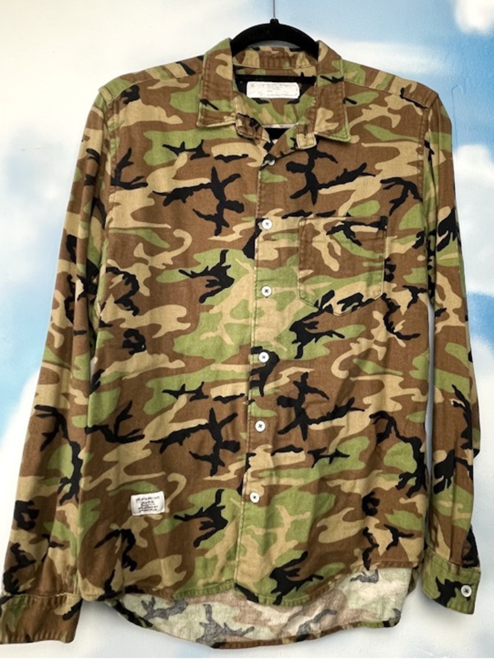 Black Chocoolate camo flannel button up shirt